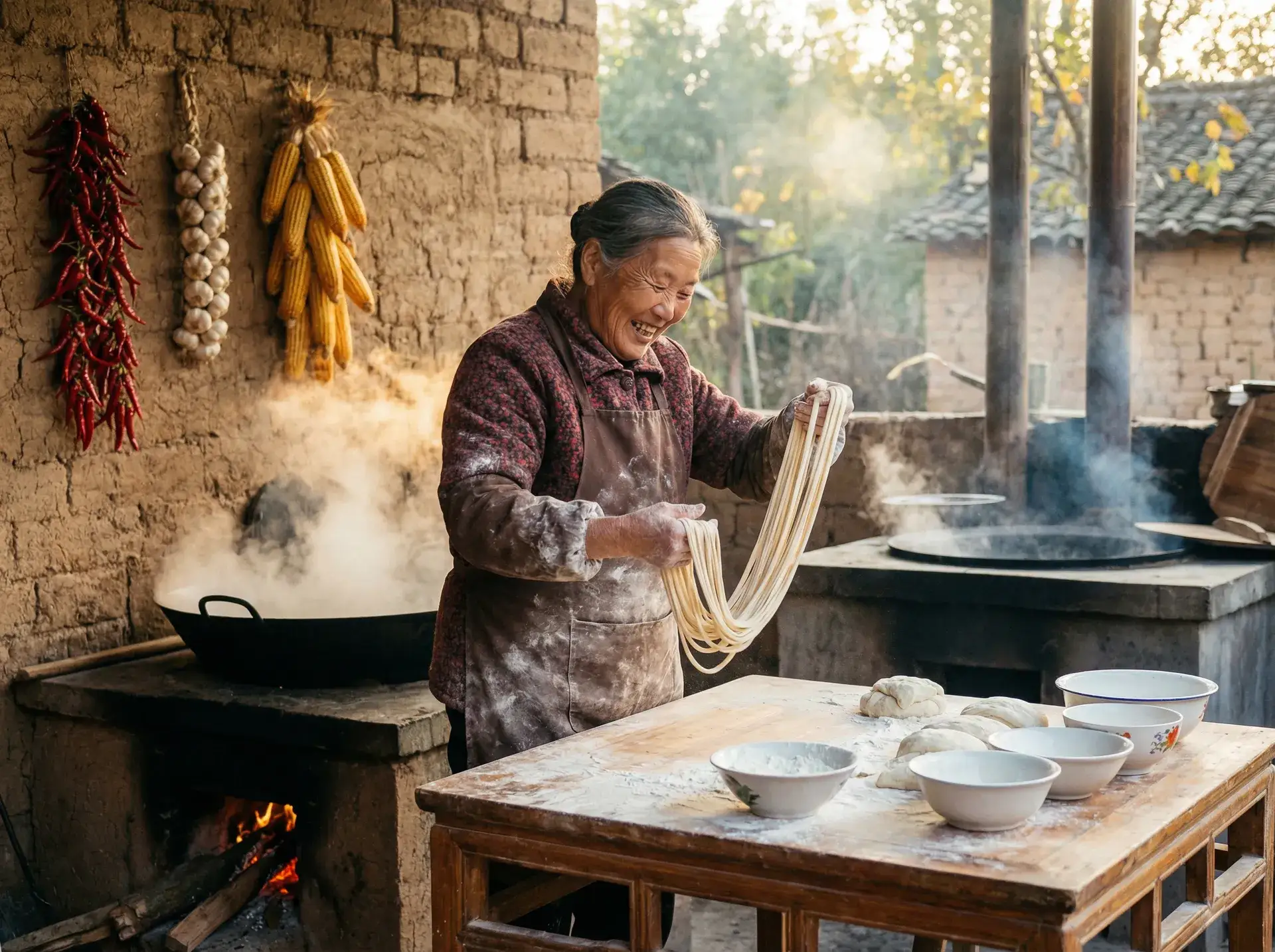 农家大嫂手擀面 - 十二寡妇肉床艳史 乡村美食